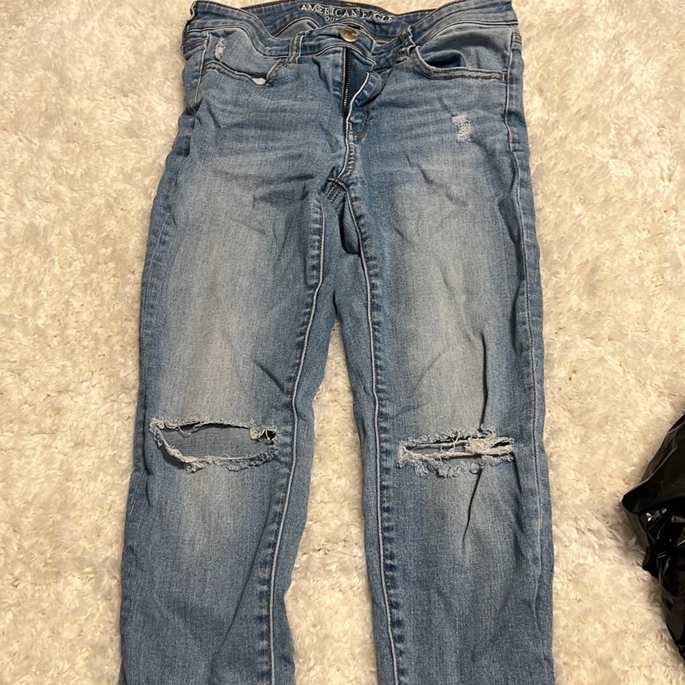 Worn jeans